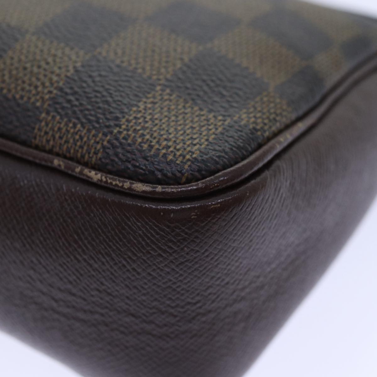 LOUIS VUITTON Damier Ebene Trousse Makeup Pouch N51982 LV Auth 90363