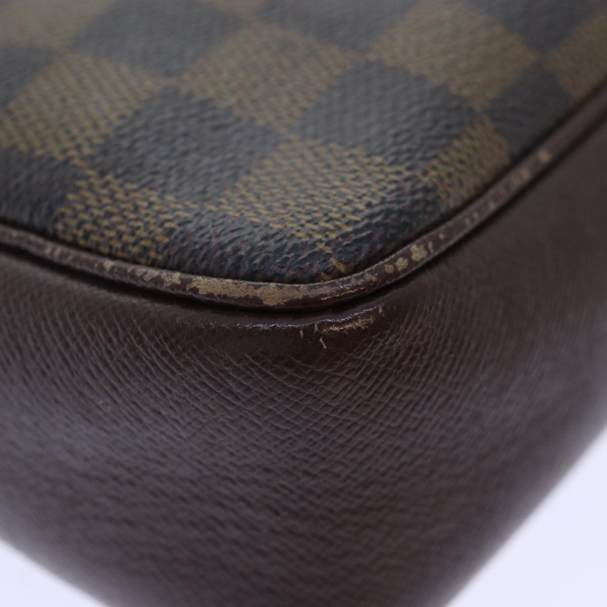 LOUIS VUITTON Damier Ebene Trousse Makeup Pouch N51982 LV Auth 90363