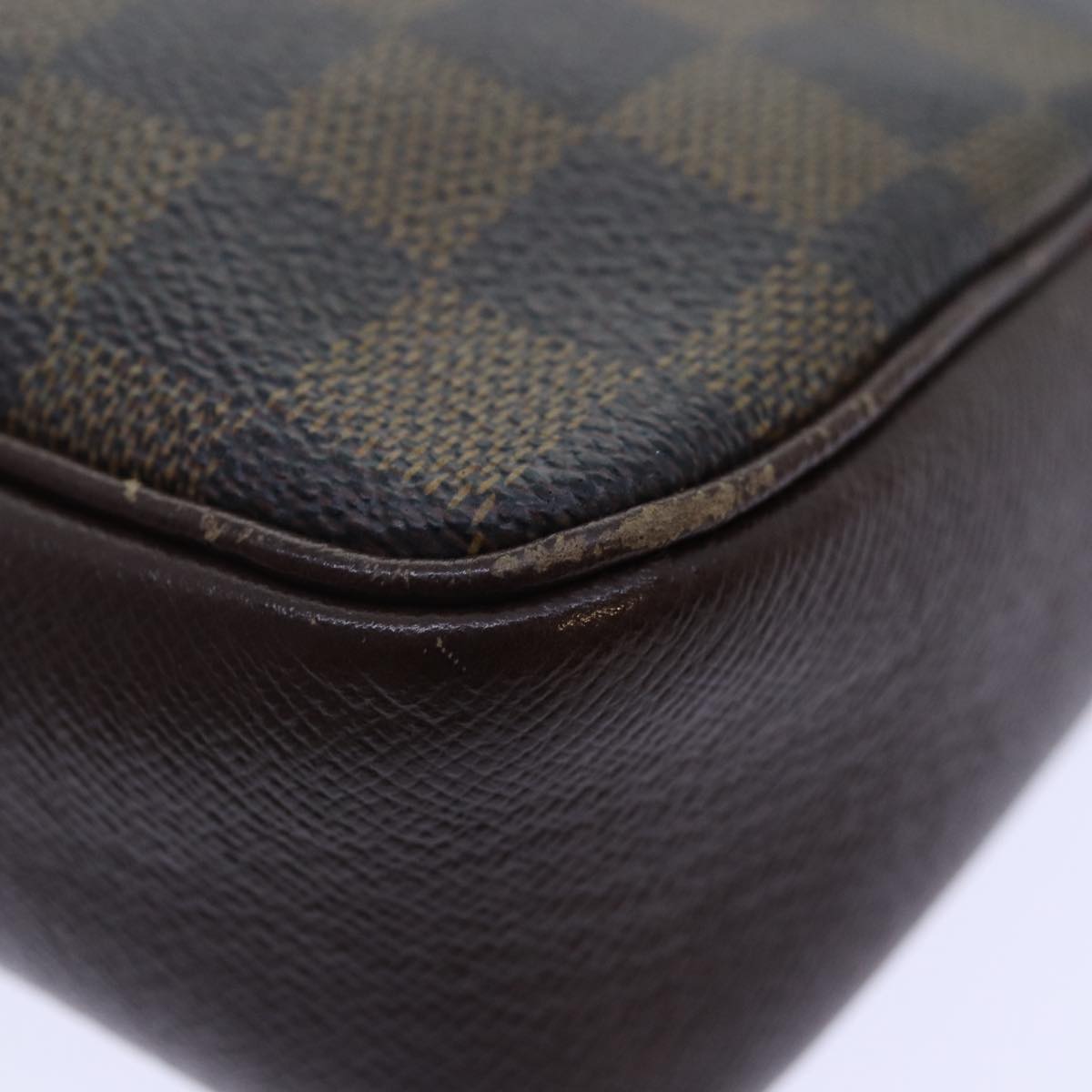 LOUIS VUITTON Damier Ebene Trousse Makeup Pouch N51982 LV Auth 90363