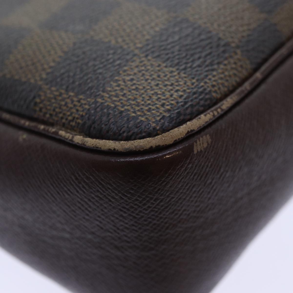 LOUIS VUITTON Damier Ebene Trousse Makeup Pouch N51982 LV Auth 90363