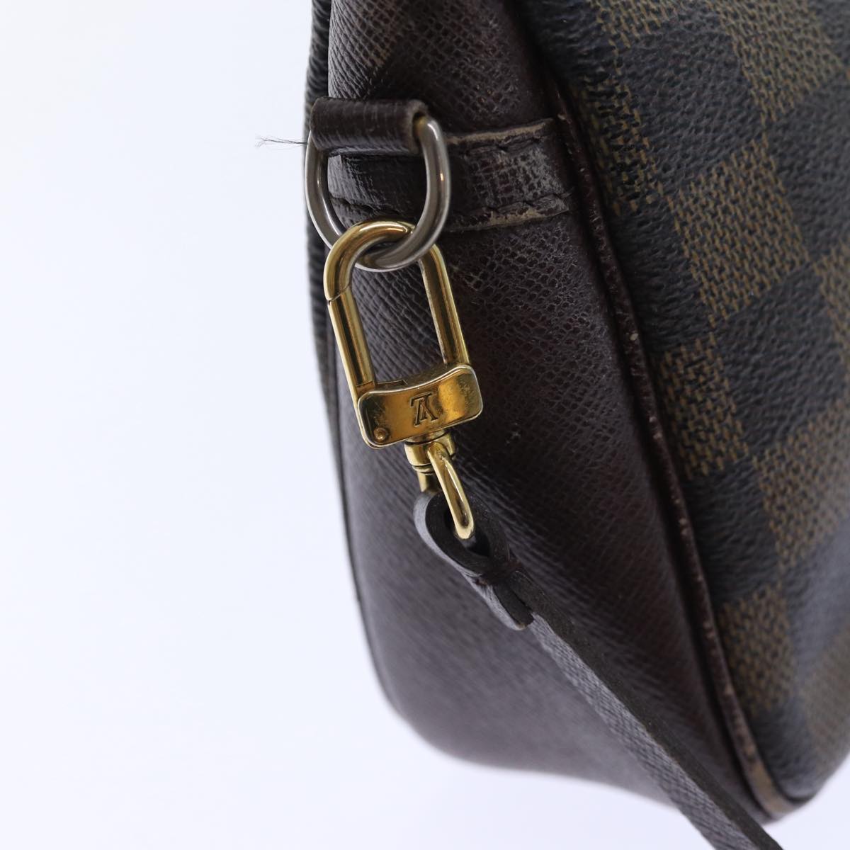 LOUIS VUITTON Damier Ebene Trousse Makeup Pouch N51982 LV Auth 90363