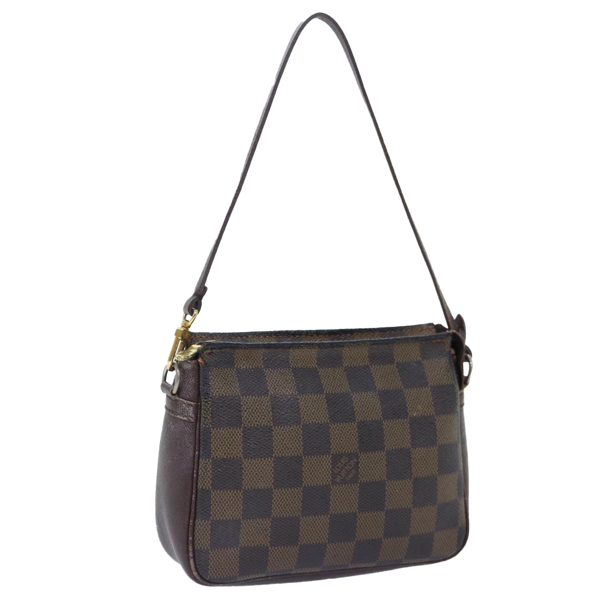 LOUIS VUITTON Damier Ebene Trousse Makeup Pouch N51982 LV Auth 90363