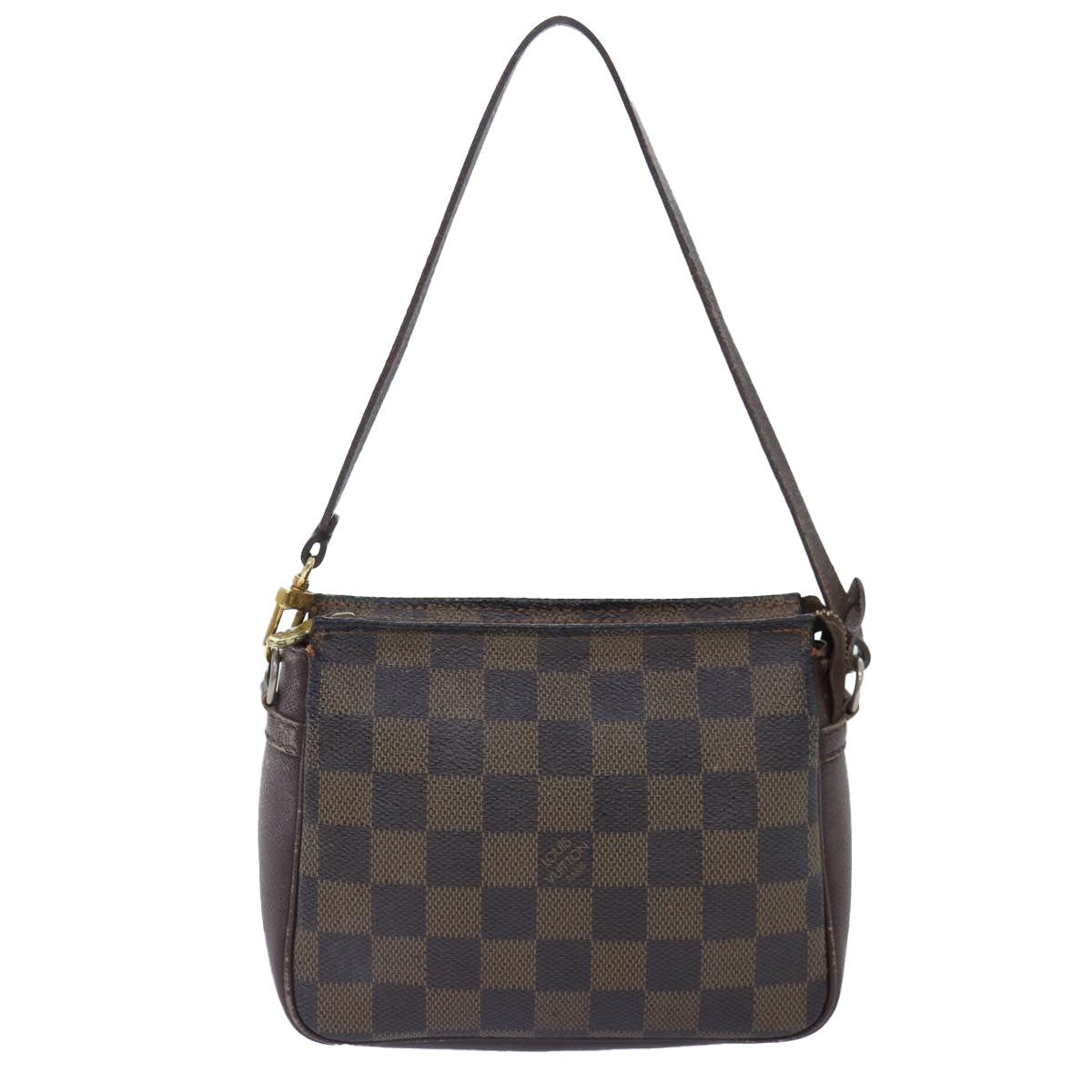 LOUIS VUITTON Damier Ebene Trousse Makeup Pouch N51982 LV Auth 90363