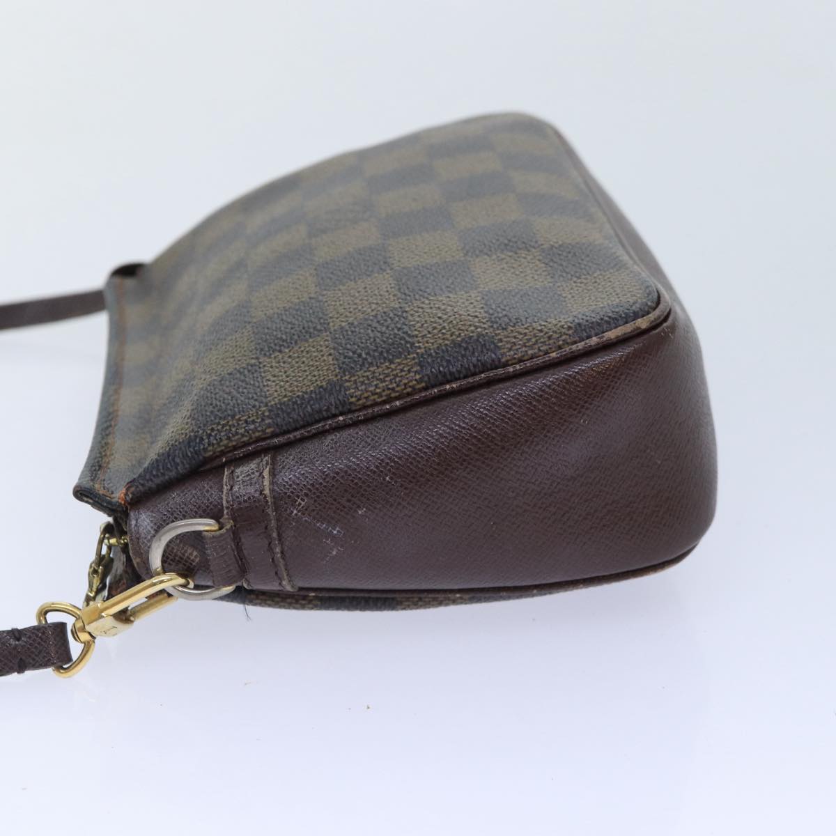 LOUIS VUITTON Damier Ebene Trousse Makeup Pouch N51982 LV Auth 90363