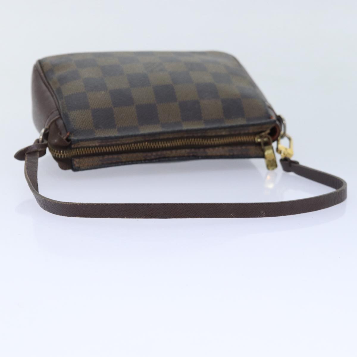 LOUIS VUITTON Damier Ebene Trousse Makeup Pouch N51982 LV Auth 90363