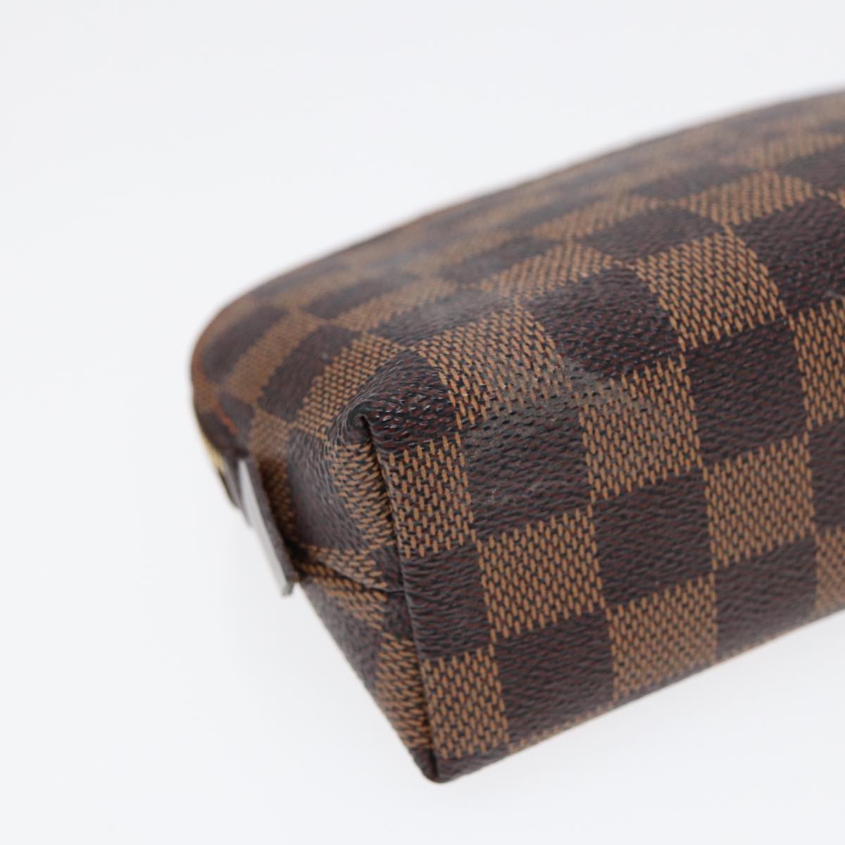 LOUIS VUITTON Damier Ebene Pochette Cosmetic PM Pouch N47516 LV Auth 90364