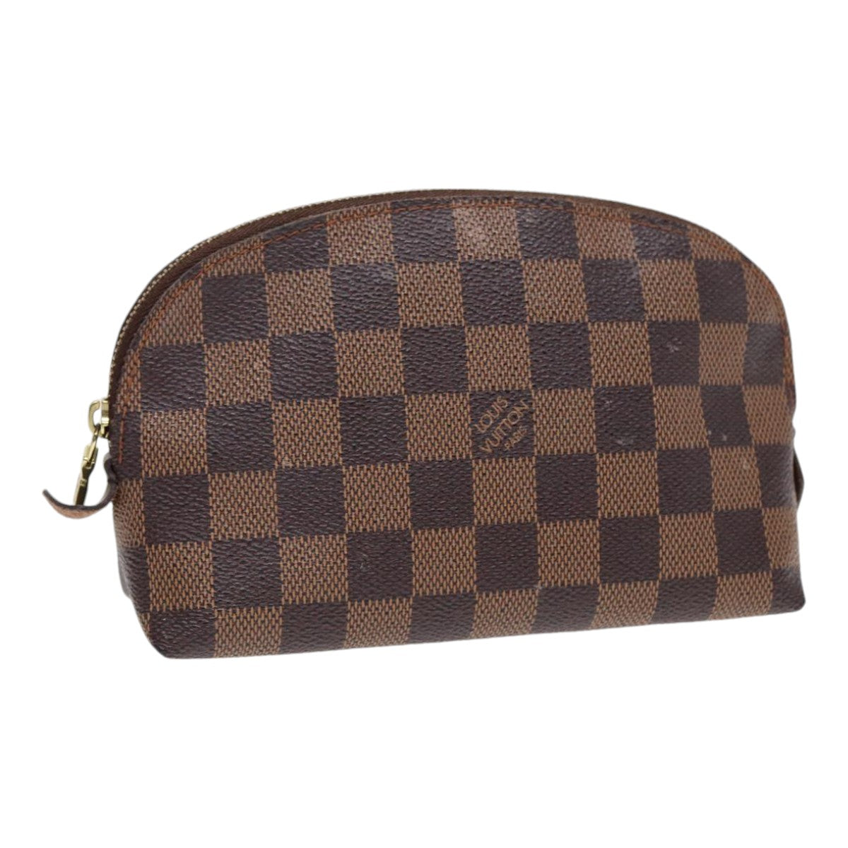 LOUIS VUITTON Damier Ebene Pochette Cosmetic PM Pouch N47516 LV Auth 90364