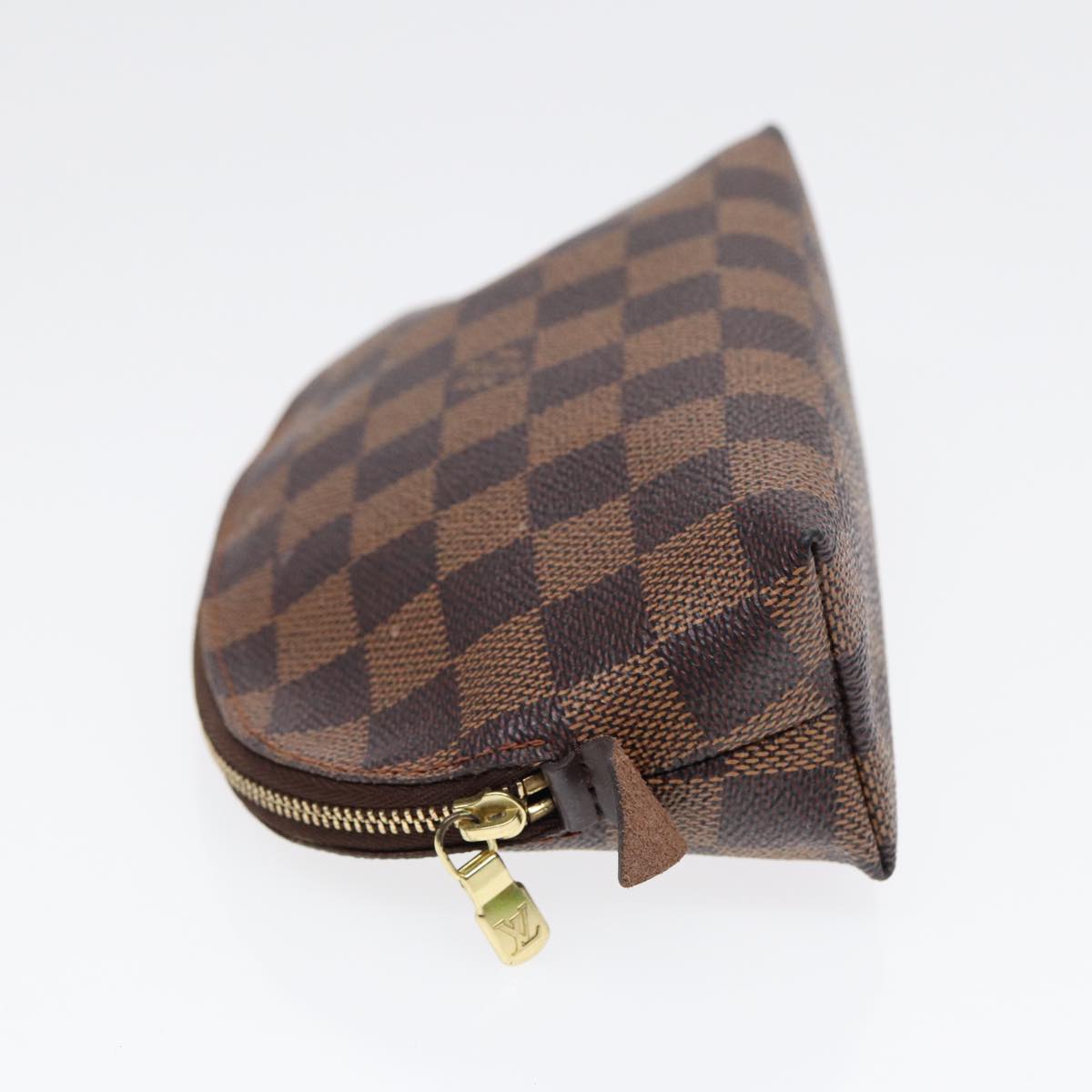 LOUIS VUITTON Damier Ebene Pochette Cosmetic PM Pouch N47516 LV Auth 90364