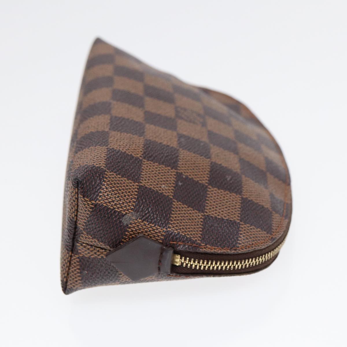 LOUIS VUITTON Damier Ebene Pochette Cosmetic PM Pouch N47516 LV Auth 90364