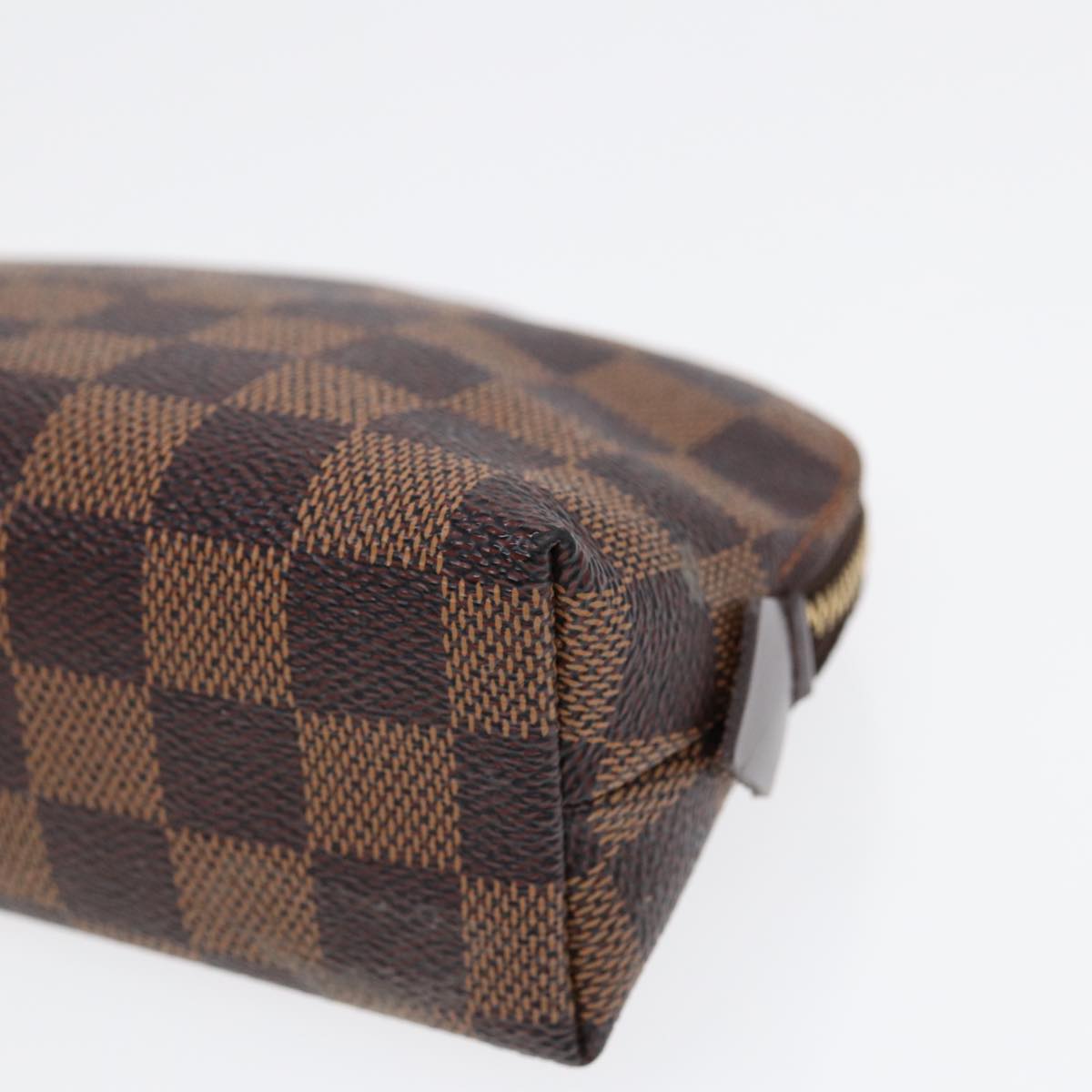 LOUIS VUITTON Damier Ebene Pochette Cosmetic PM Pouch N47516 LV Auth 90364