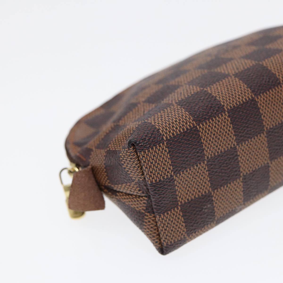 LOUIS VUITTON Damier Ebene Pochette Cosmetic PM Pouch N47516 LV Auth 90364