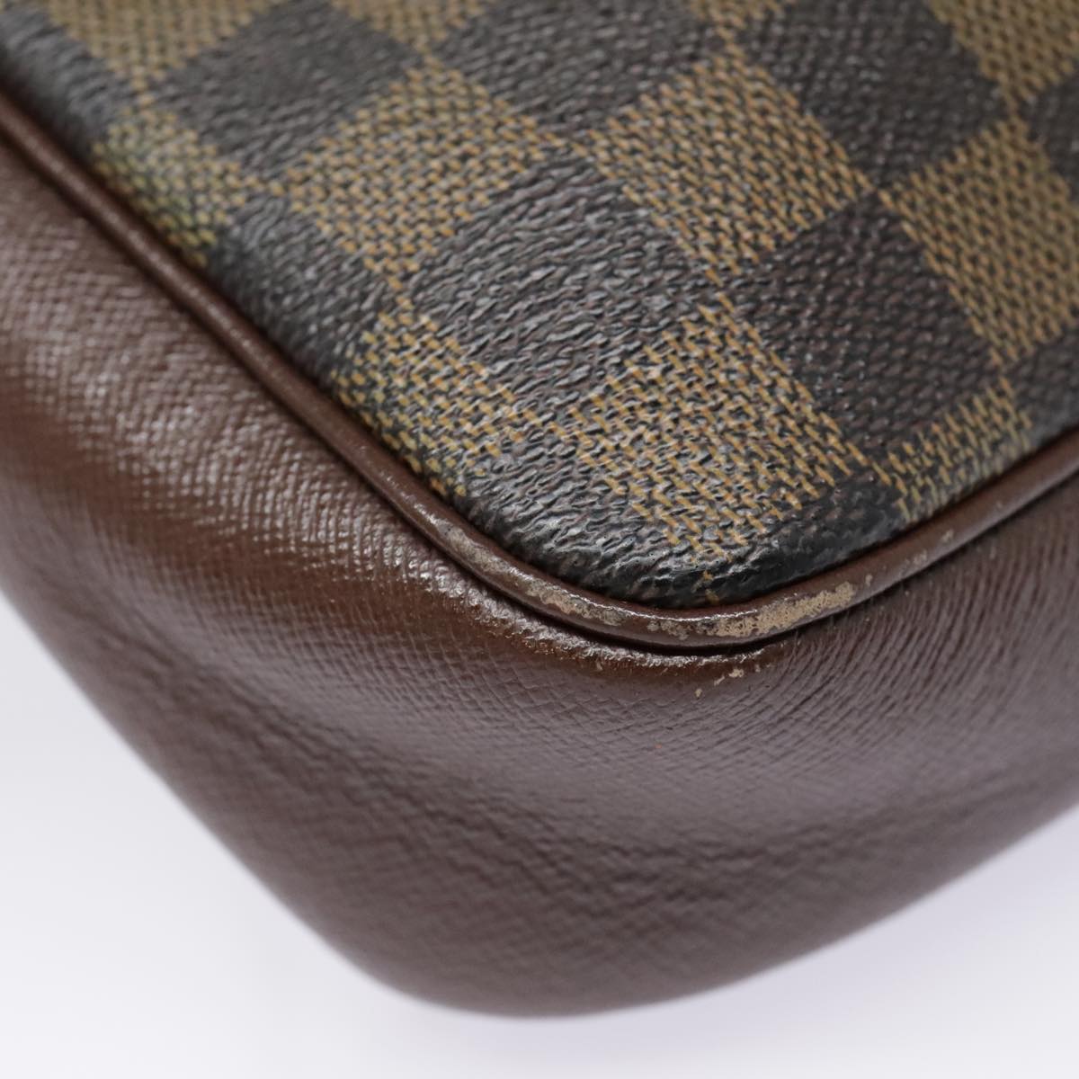 LOUIS VUITTON Damier Ebene Trousse Makeup Pouch N51982 LV Auth 90400