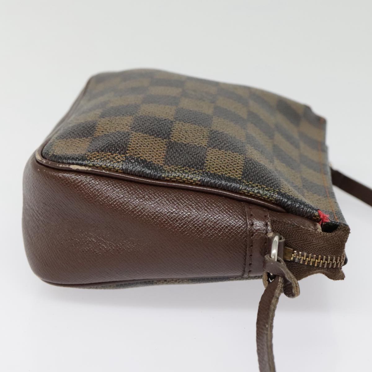 LOUIS VUITTON Damier Ebene Trousse Makeup Pouch N51982 LV Auth 90400