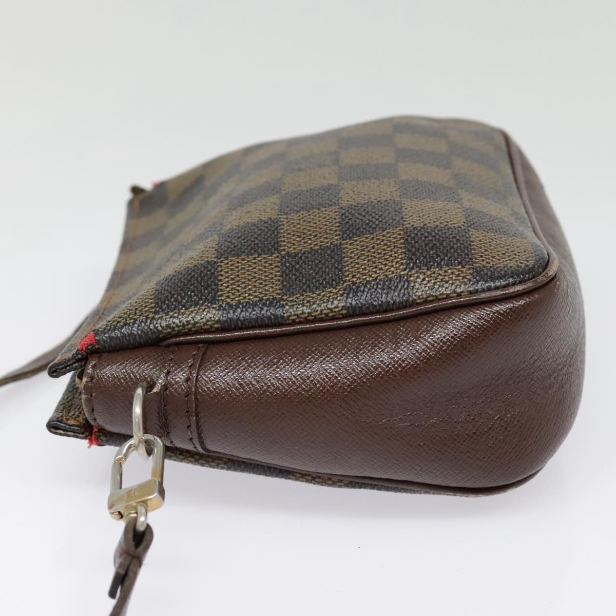 LOUIS VUITTON Damier Ebene Trousse Makeup Pouch N51982 LV Auth 90400