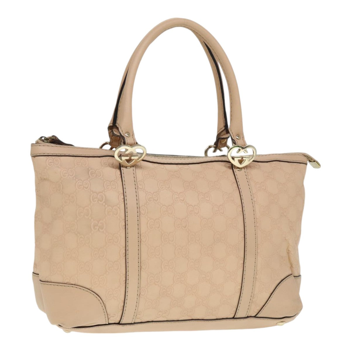 GUCCI GG Canvas Lovely Hand Bag Beige Gold 257069 Auth 90406