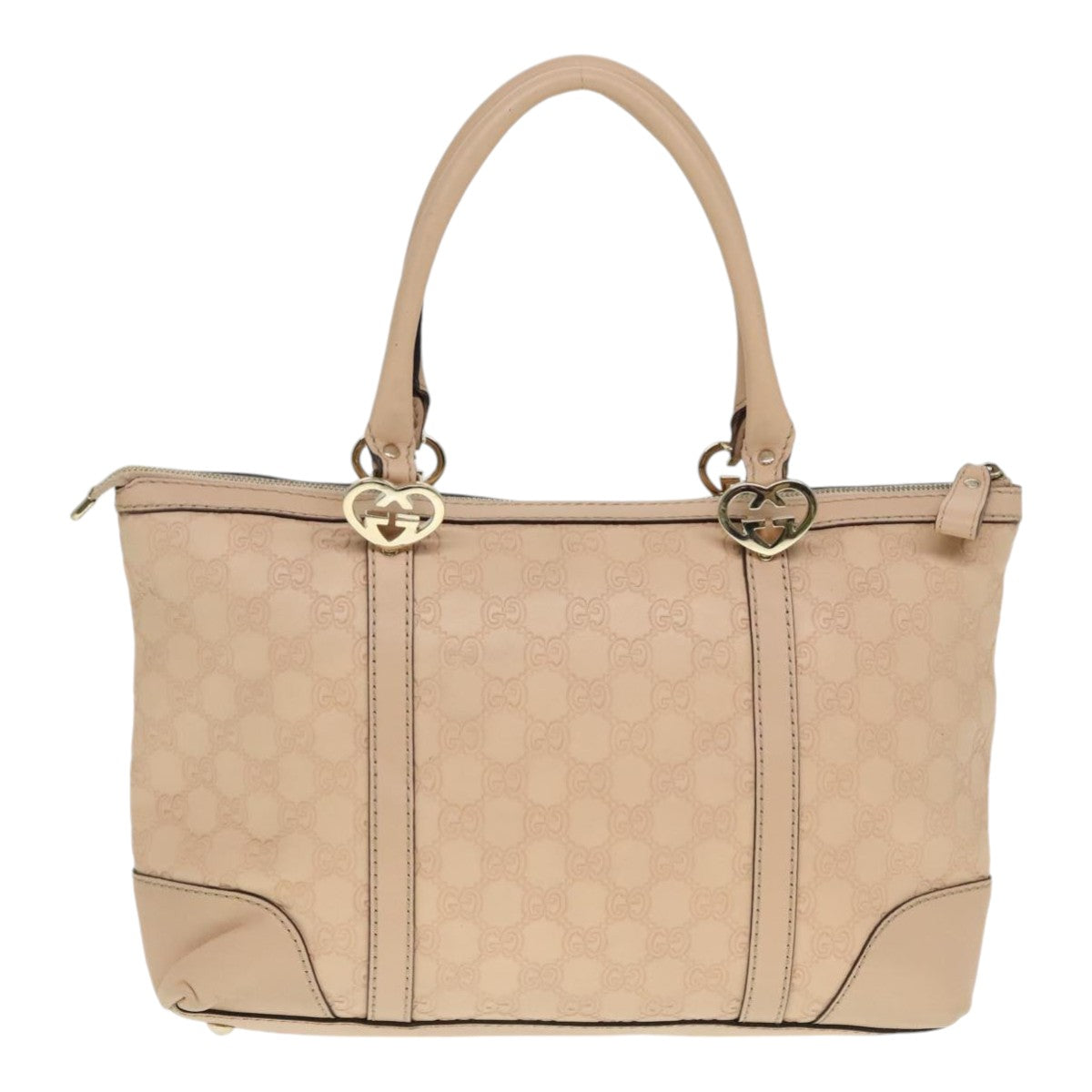 GUCCI GG Canvas Lovely Hand Bag Beige Gold 257069 Auth 90406