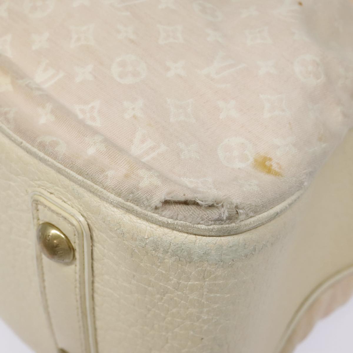 LOUIS VUITTON Monogram Mini Lin Trapeze PM Hand Bag Pink M40062 LV Auth 90413