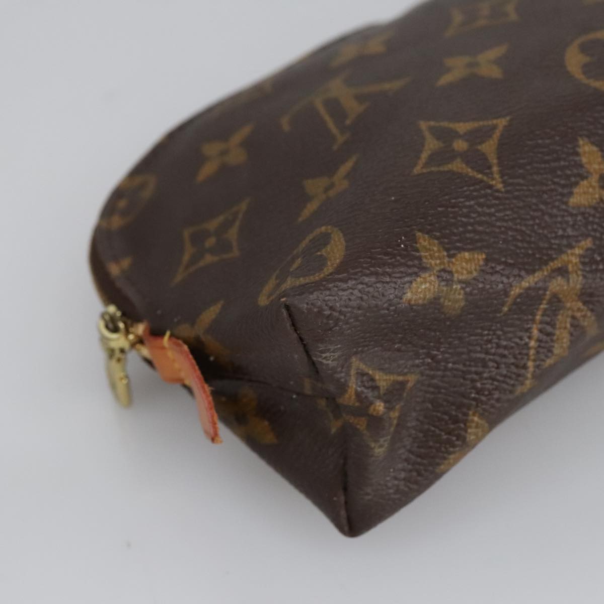 LOUIS VUITTON Monogram Pochette Cosmetic PM Cosmetic Pouch M47515 LV Auth 90457