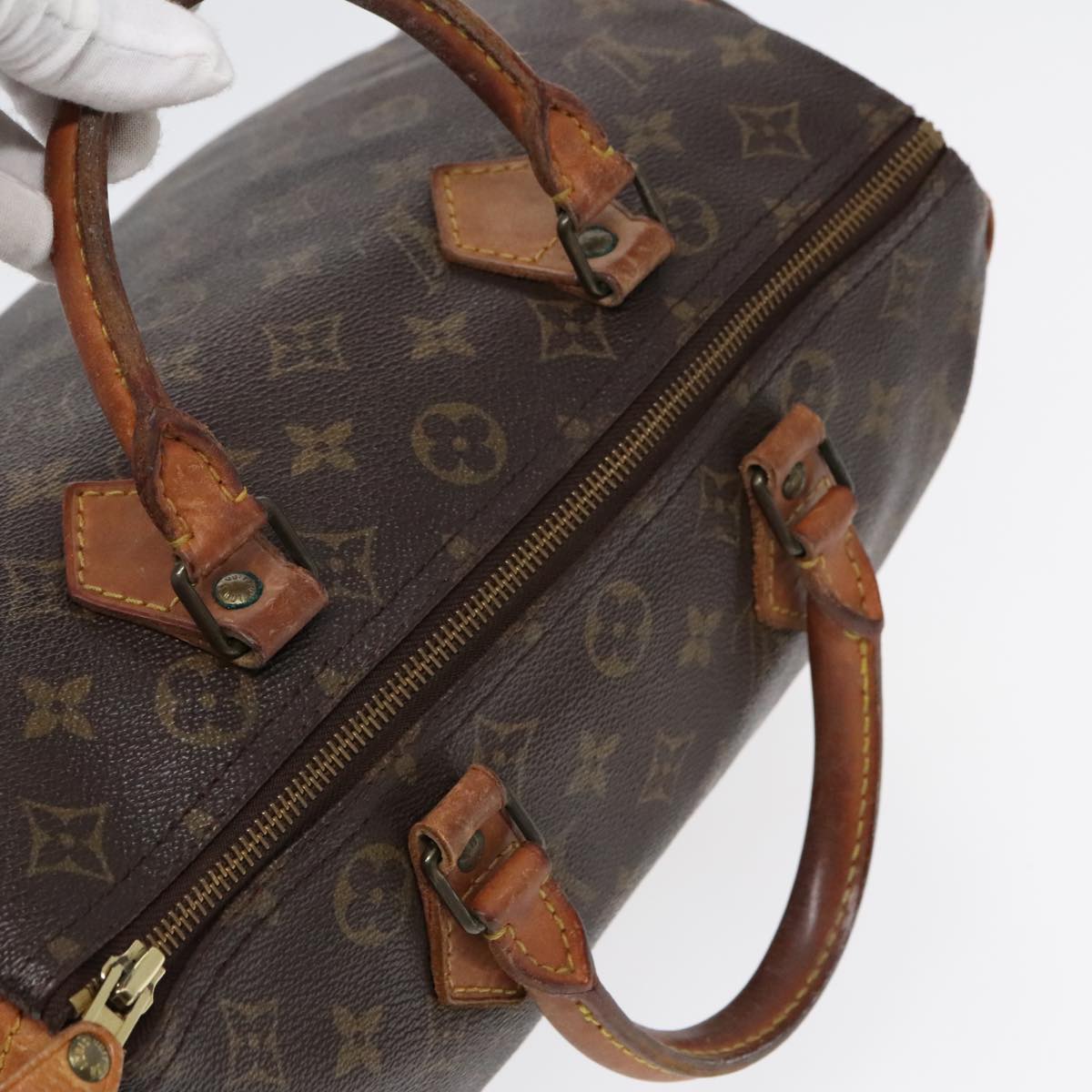 LOUIS VUITTON Monogram Speedy 30 Hand Bag M41526 LV Auth 90467