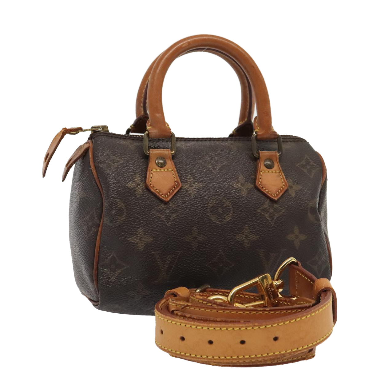 LOUIS VUITTON Monogram Mini Speedy Bandouliere Japon 88 Bag M99014 Auth 90497