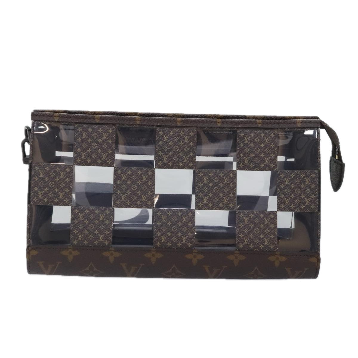 LOUIS VUITTON Monogram Chess Stand Pouch M81588 LV Auth 90498S