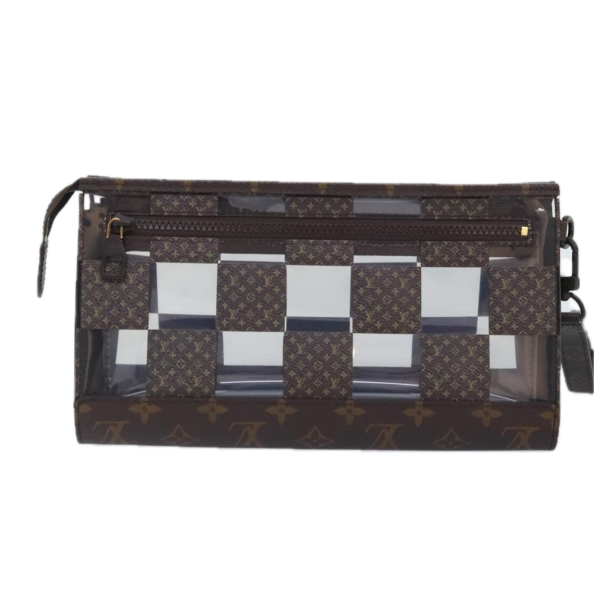 LOUIS VUITTON Monogram Chess Stand Pouch M81588 LV Auth 90498S