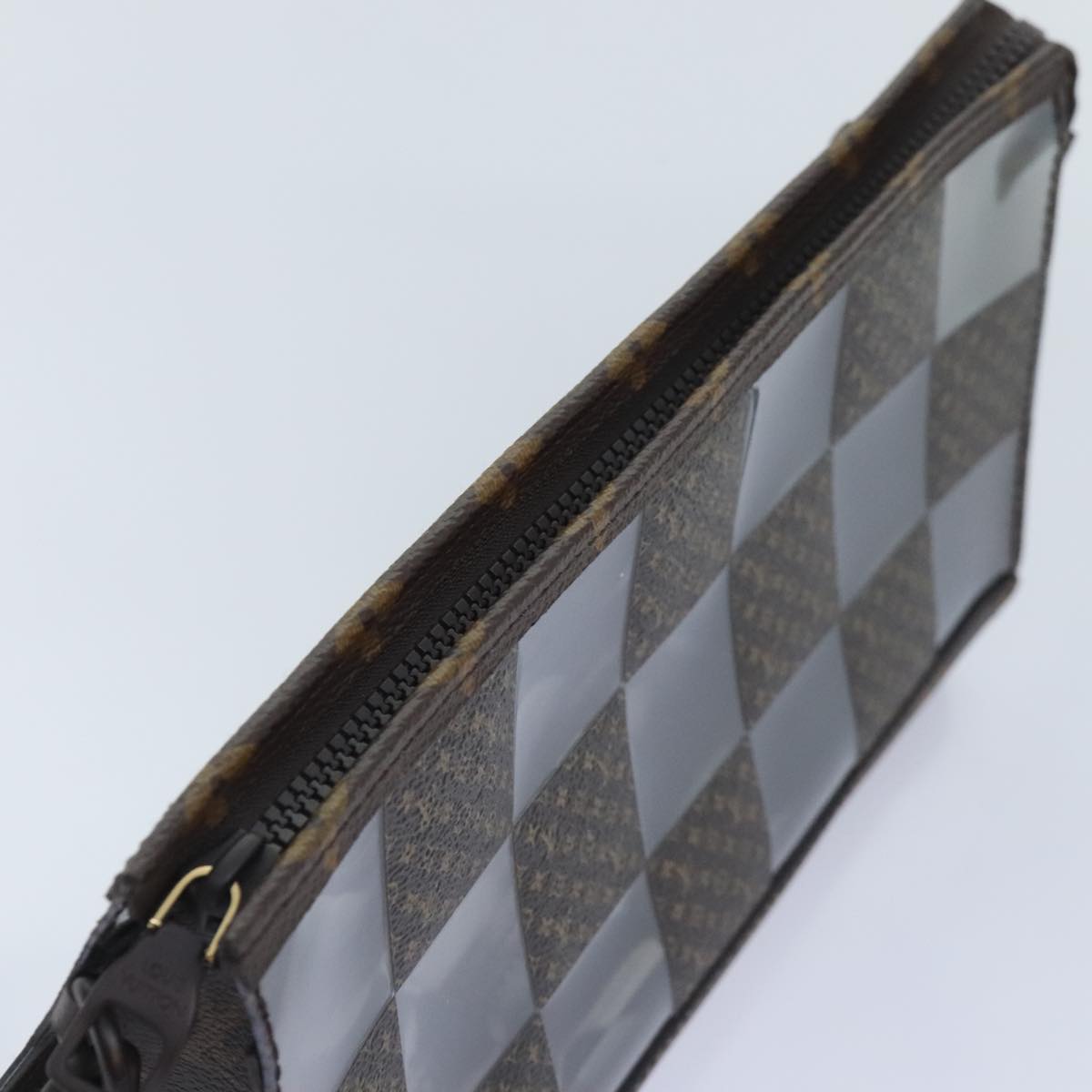 LOUIS VUITTON Monogram Chess Stand Pouch M81588 LV Auth 90498S