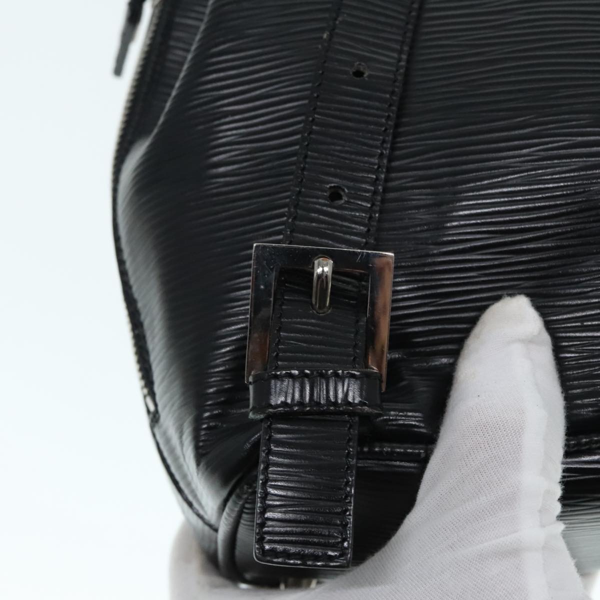 FENDI Backpack Leather Black Auth 90504