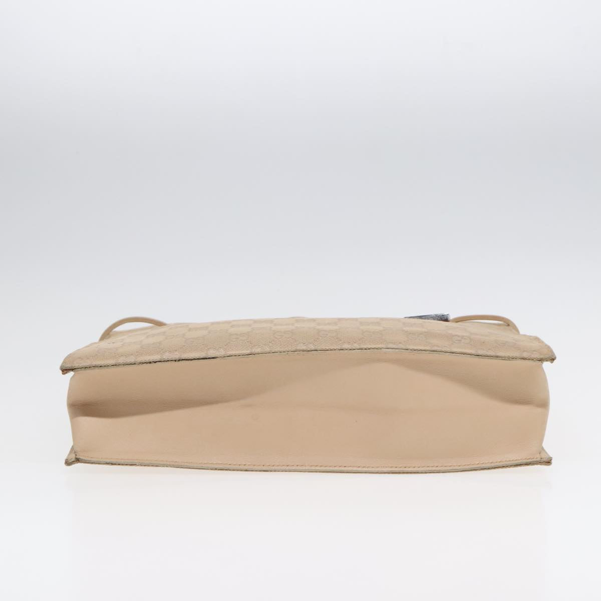 GUCCI GG Canvas Tote Bag Beige Silver 002 1053 Auth 90509