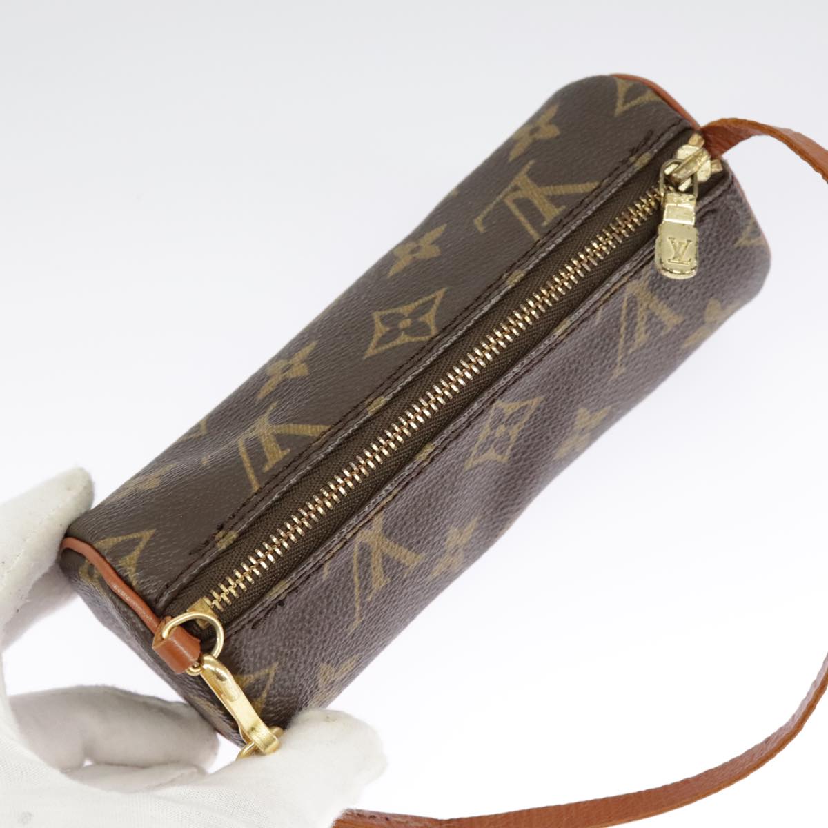 LOUIS VUITTON Monogram Papillon Pouch LV Auth 90520