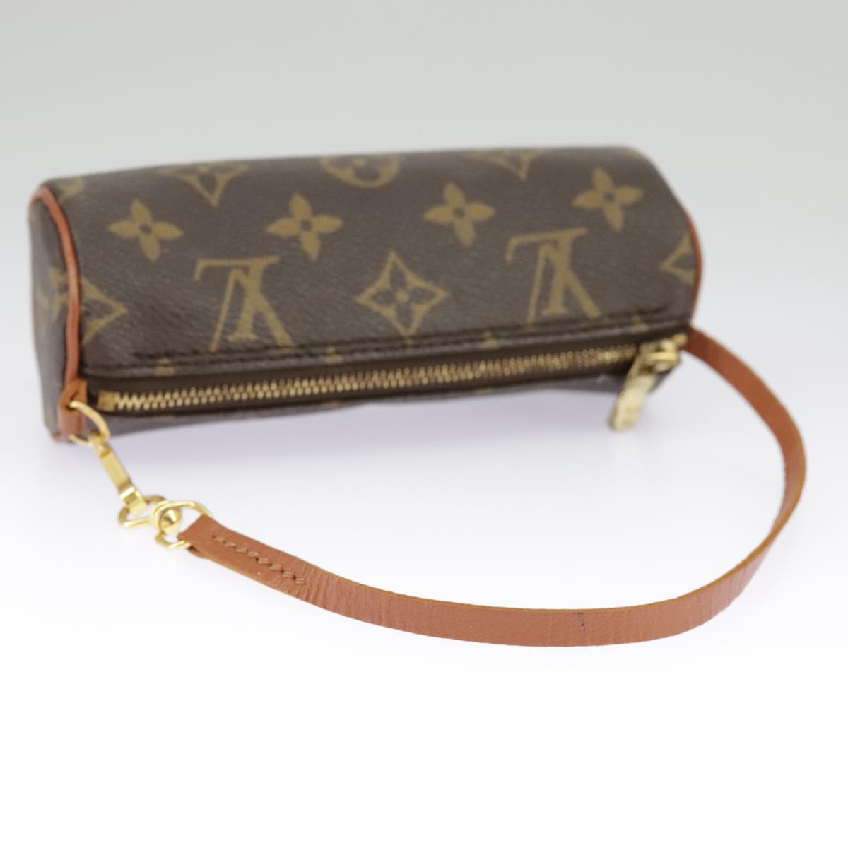 LOUIS VUITTON Monogram Papillon Pouch LV Auth 90520