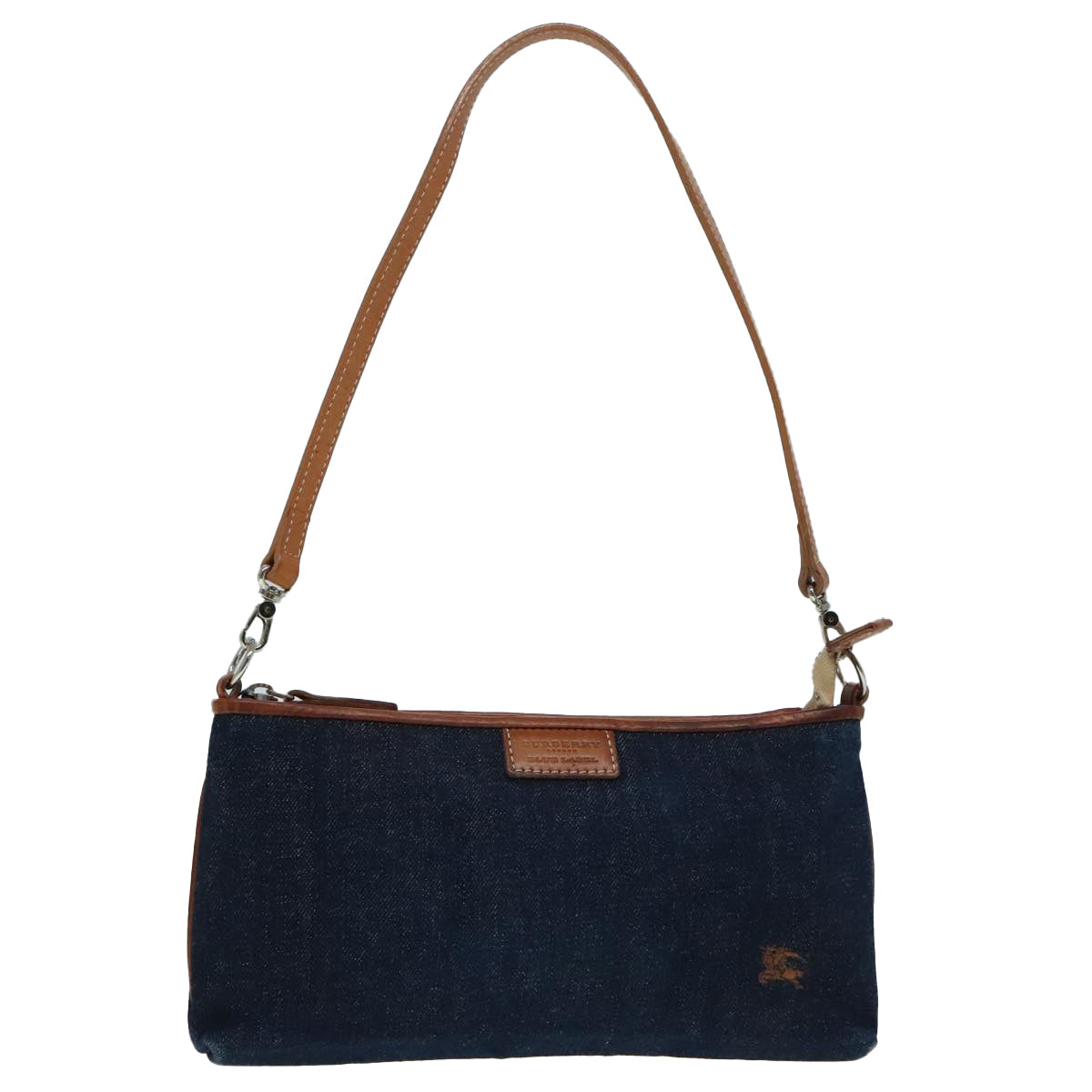 BURBERRY Blue Label Shoulder Bag Denim Navy Auth 90548