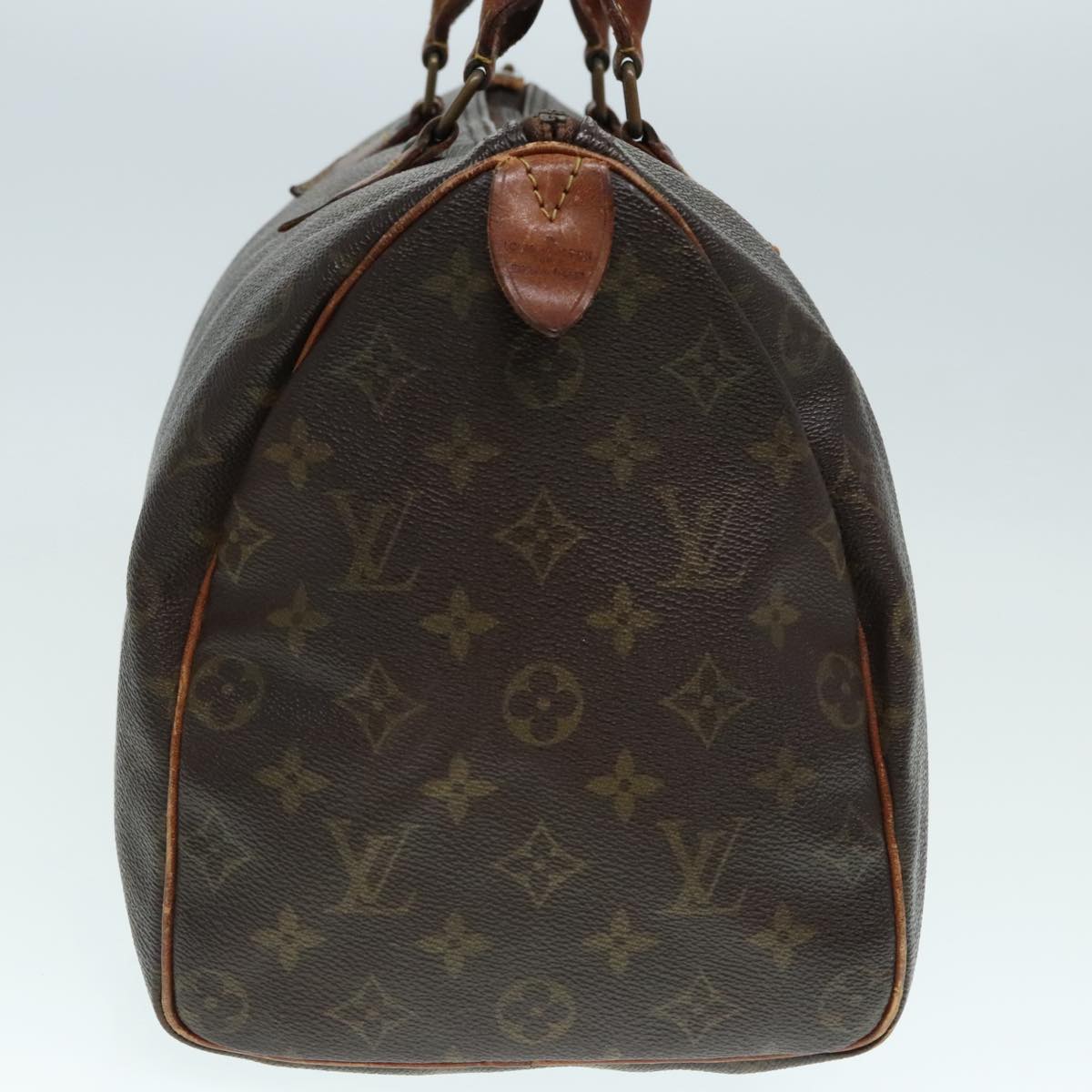 LOUIS VUITTON Monogram Speedy 35 Hand Bag M41524 LV Auth 90625