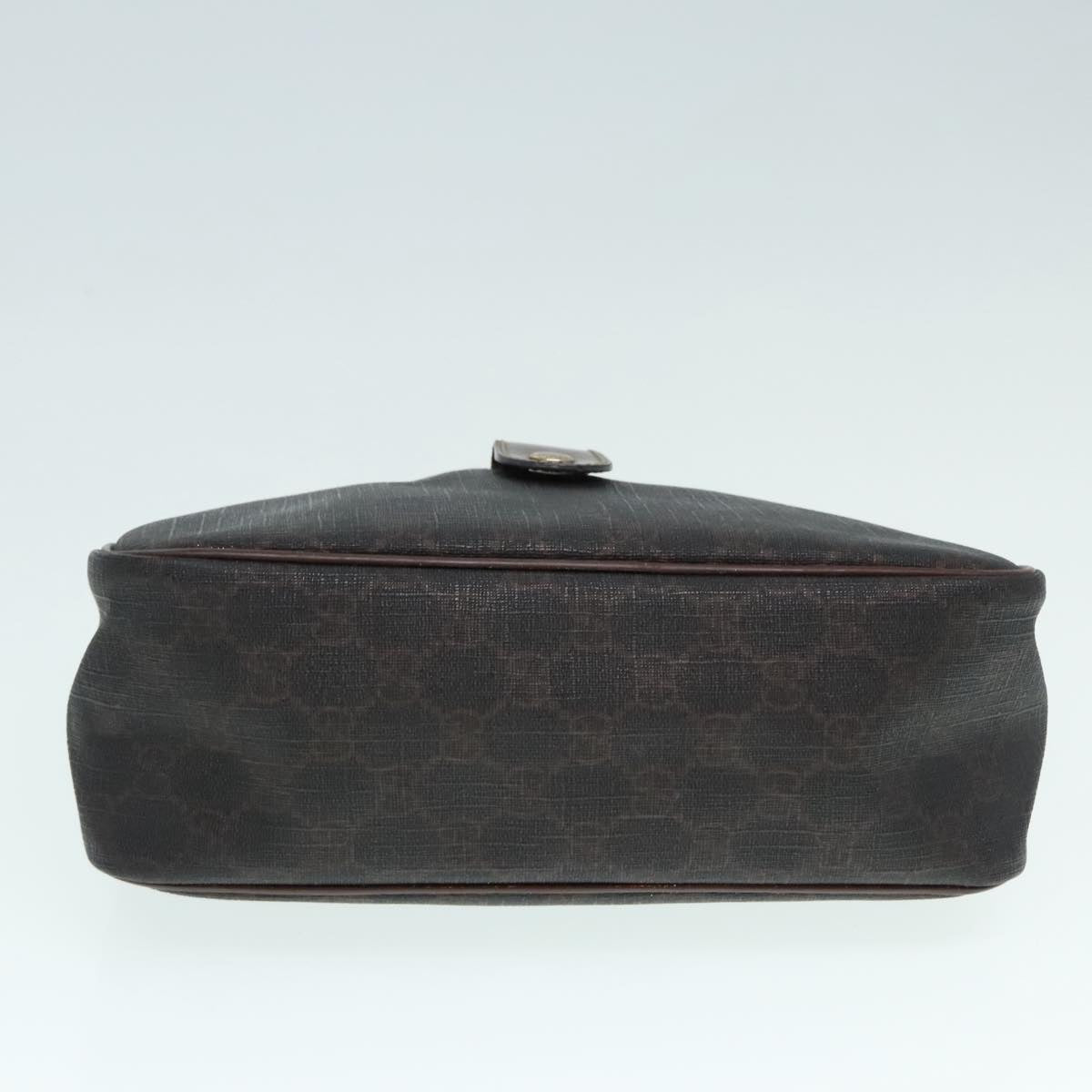 GUCCI GG Canvas Hand Bag Black Gold 190258 Auth 90689