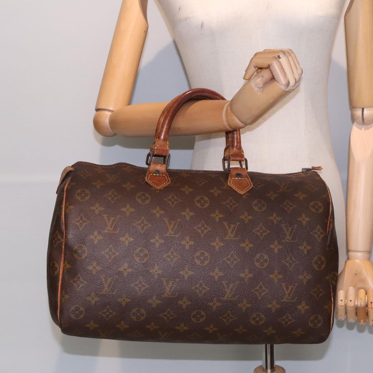 LOUIS VUITTON Monogram Speedy 35 Hand Bag Vintage M41524 LV Auth 90745