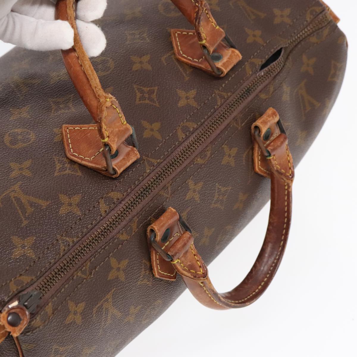 LOUIS VUITTON Monogram Speedy 35 Hand Bag Vintage M41524 LV Auth 90745