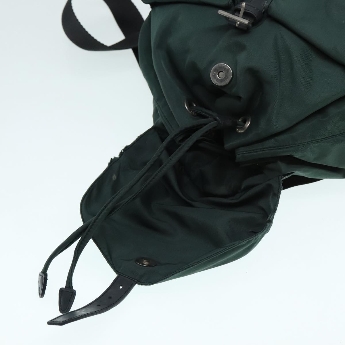 PRADA Backpack Nylon Green Auth 90749