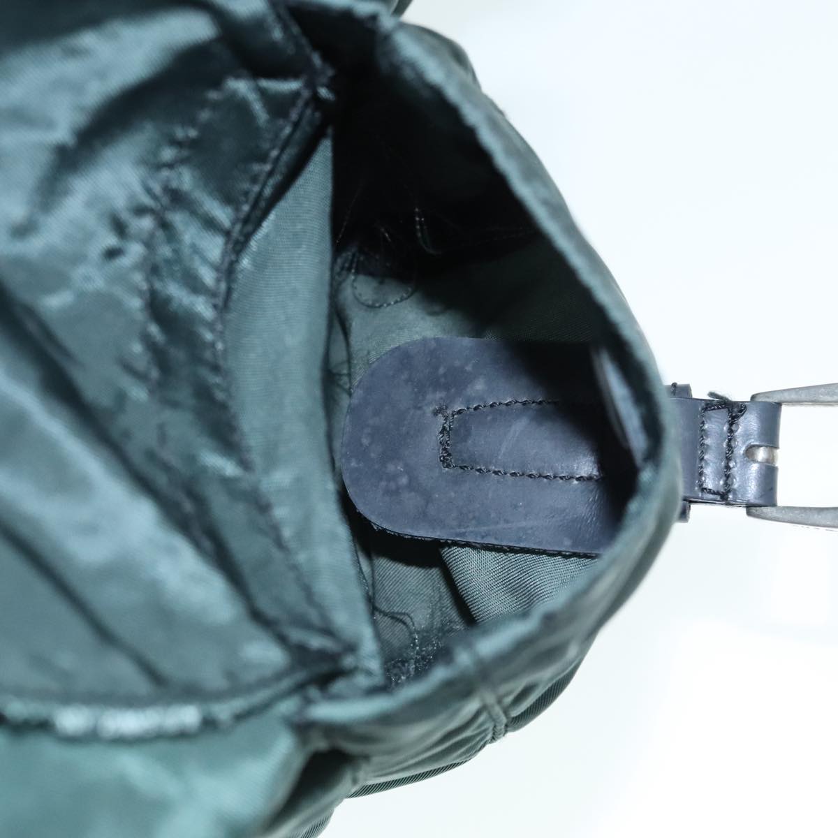 PRADA Backpack Nylon Green Auth 90749