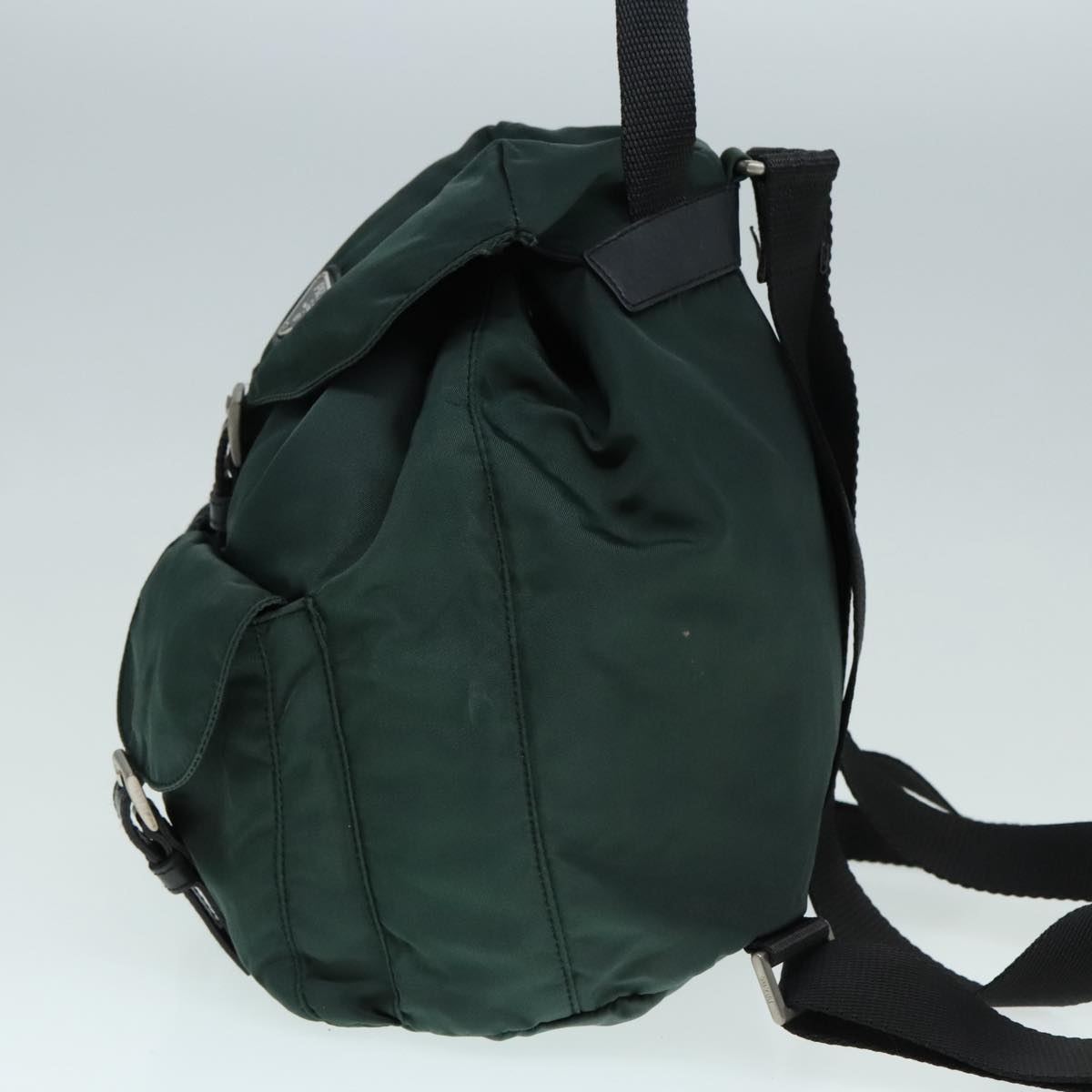 PRADA Backpack Nylon Green Auth 90749