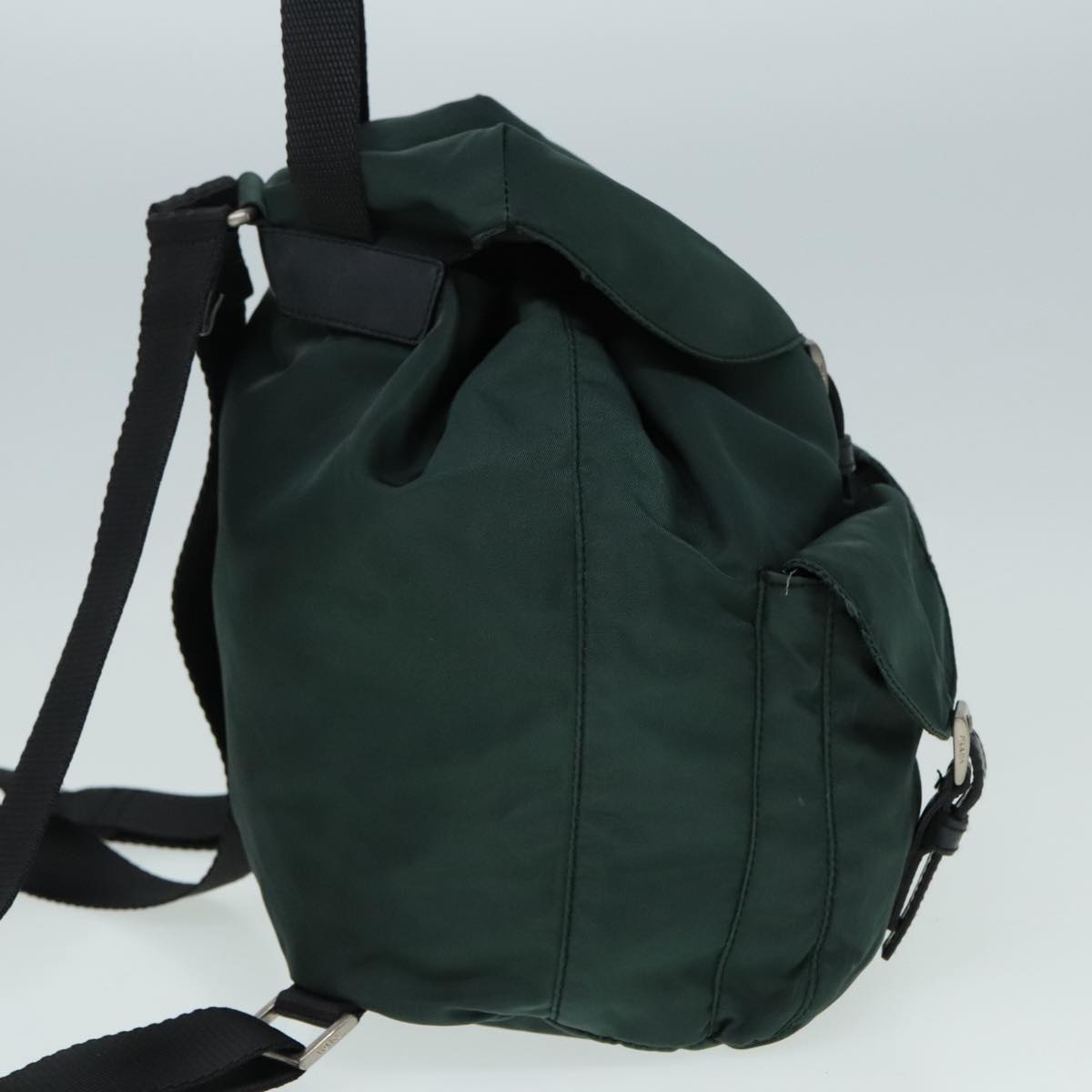 PRADA Backpack Nylon Green Auth 90749