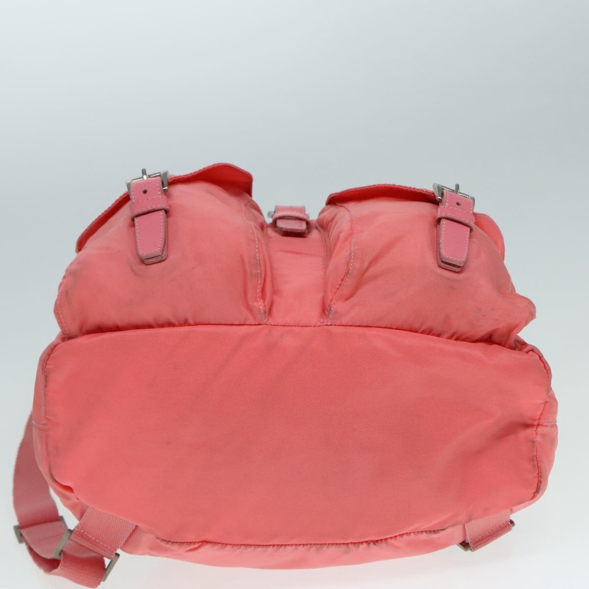 PRADA Backpack Nylon Pink Silver Auth 90750