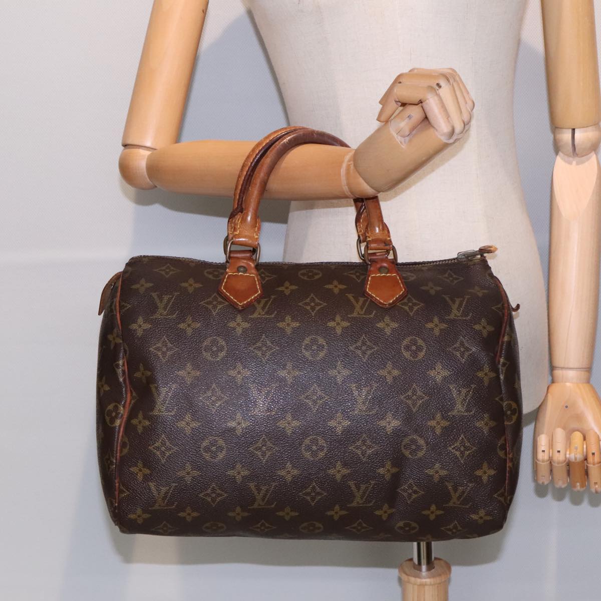 LOUIS VUITTON Monogram Speedy 30 Hand Bag Vintage M41526 LV Auth 90769