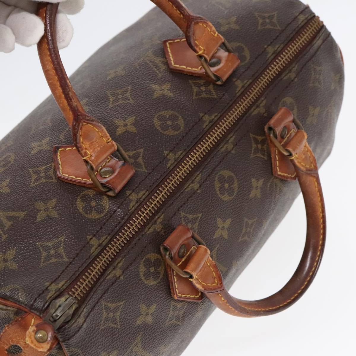 LOUIS VUITTON Monogram Speedy 30 Hand Bag Vintage M41526 LV Auth 90769