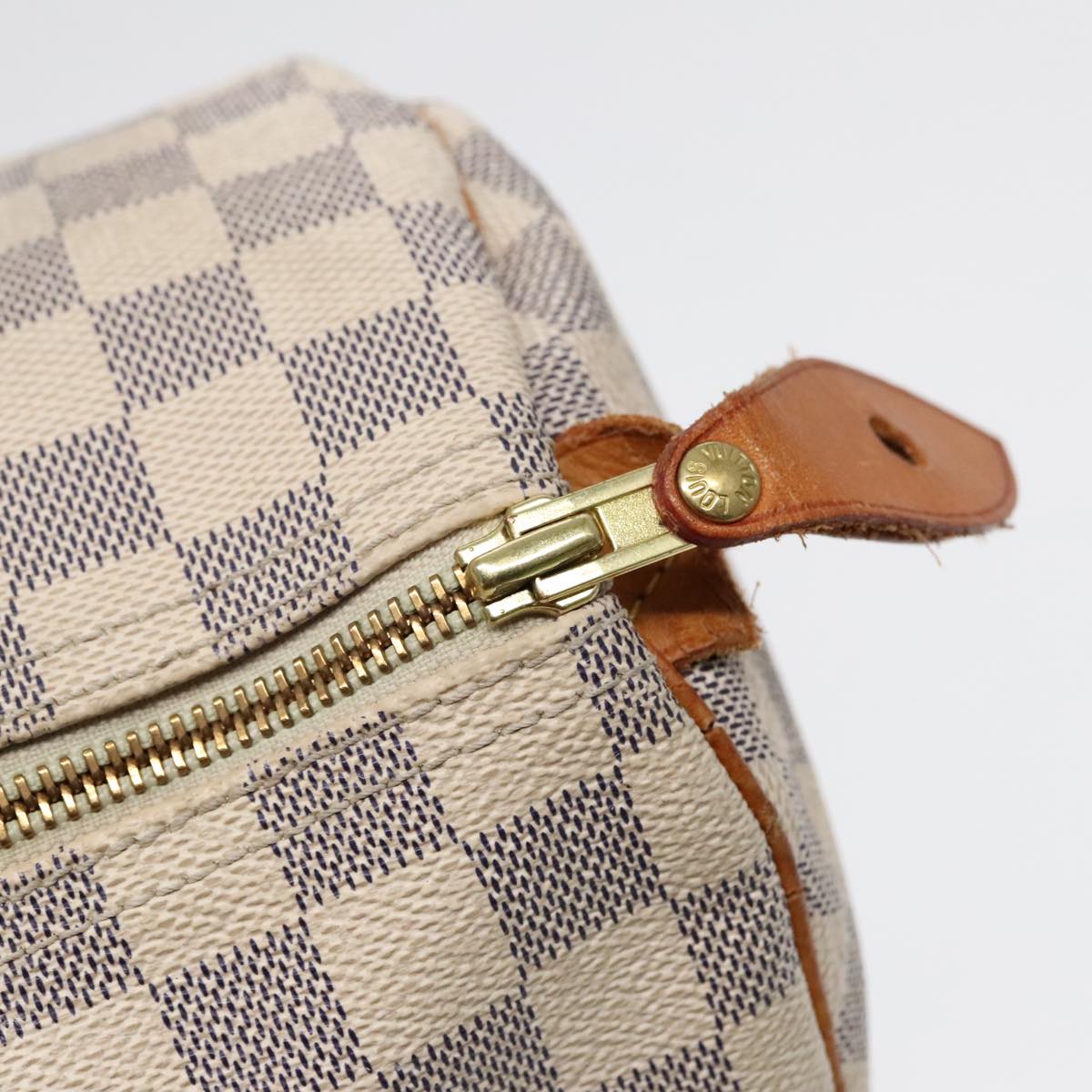 LOUIS VUITTON Damier Azur Speedy 30 Hand Bag N41533 LV Auth 90770