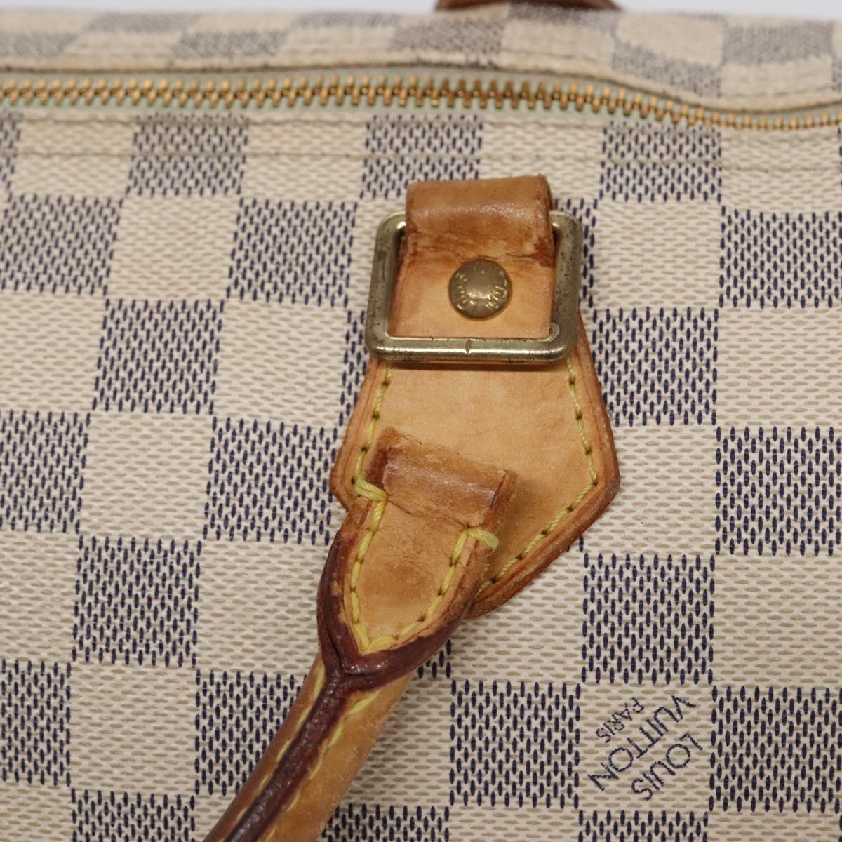 LOUIS VUITTON Damier Azur Speedy 30 Hand Bag N41533 LV Auth 90770