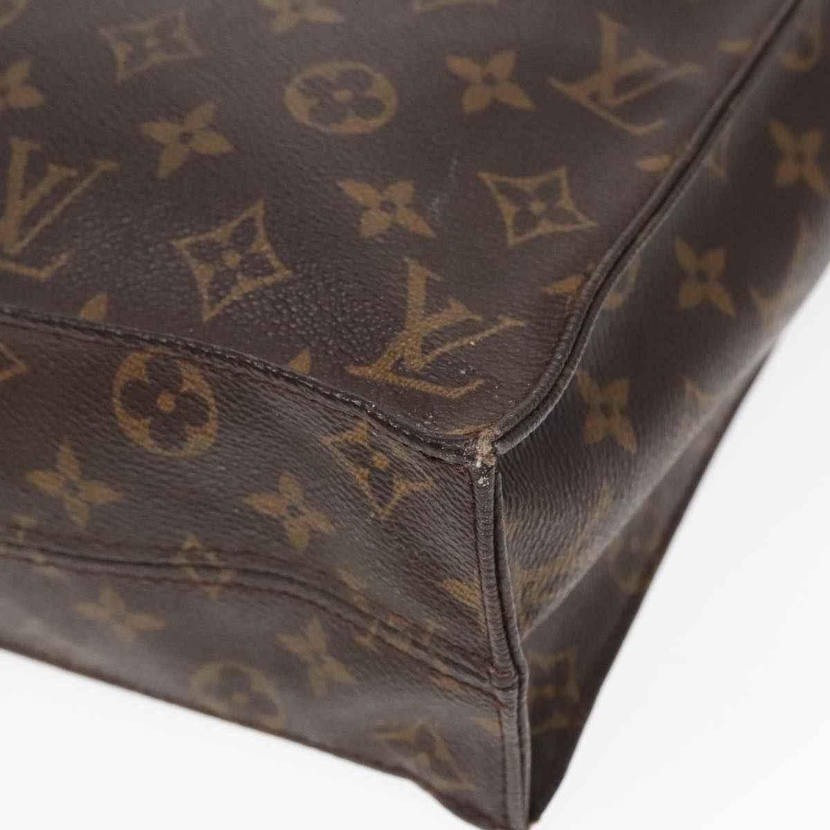 LOUIS VUITTON Monogram Sac Plat Hand Bag M51140 LV Auth 90771