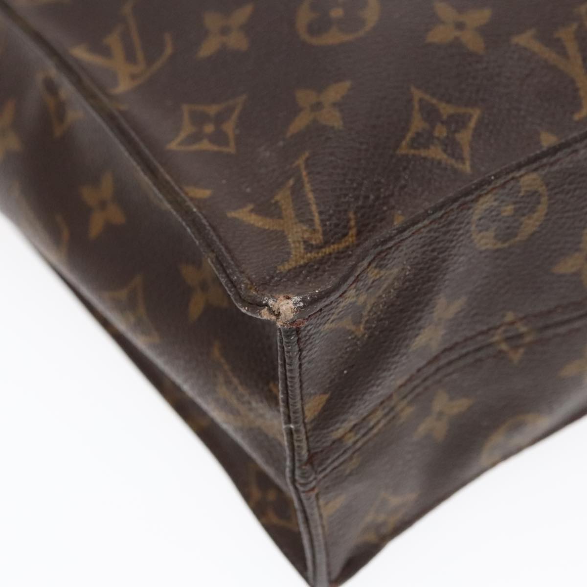 LOUIS VUITTON Monogram Sac Plat Hand Bag M51140 LV Auth 90771