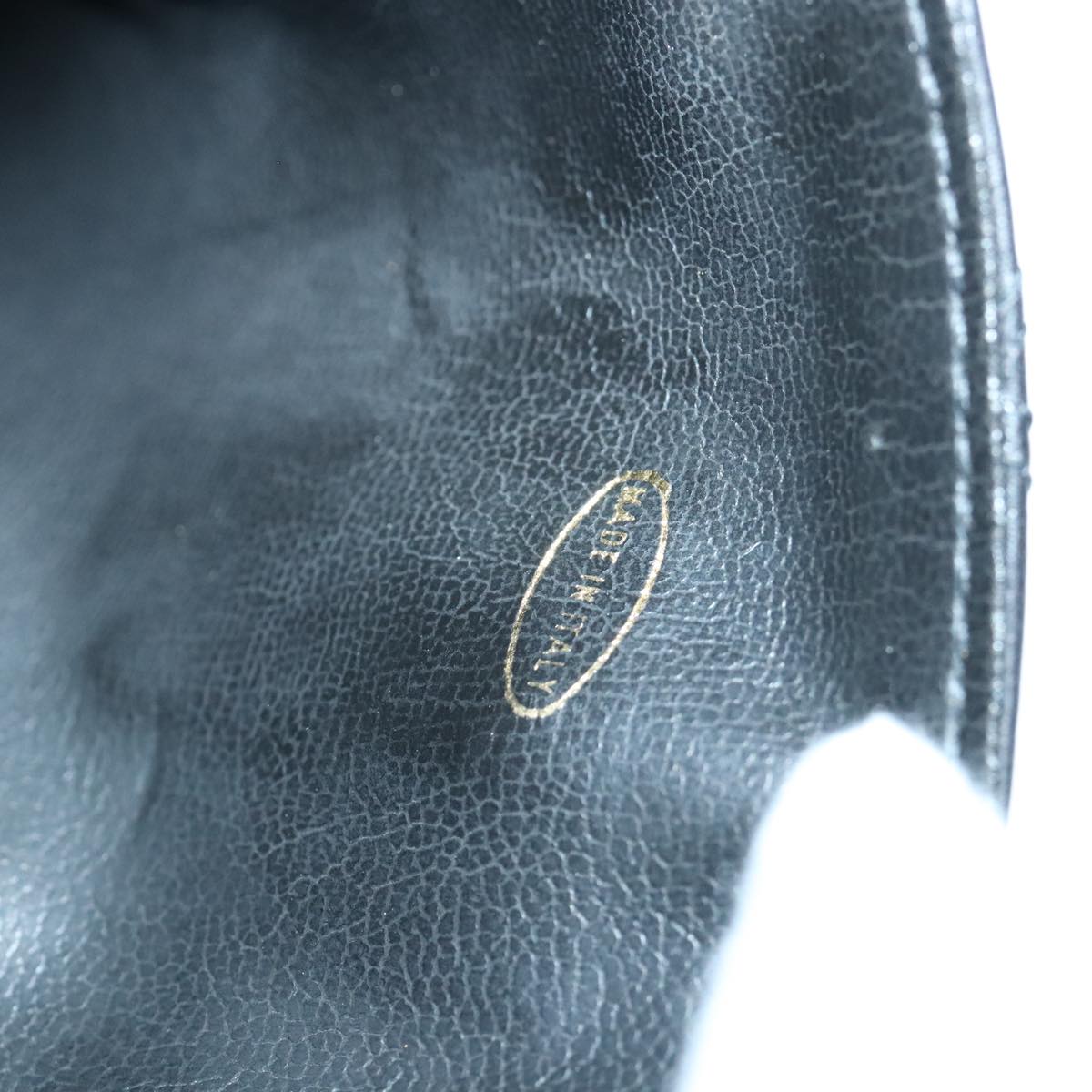 CHANEL Bicolore Chain Waist bag Leather Black Gold CC Auth 90785AM