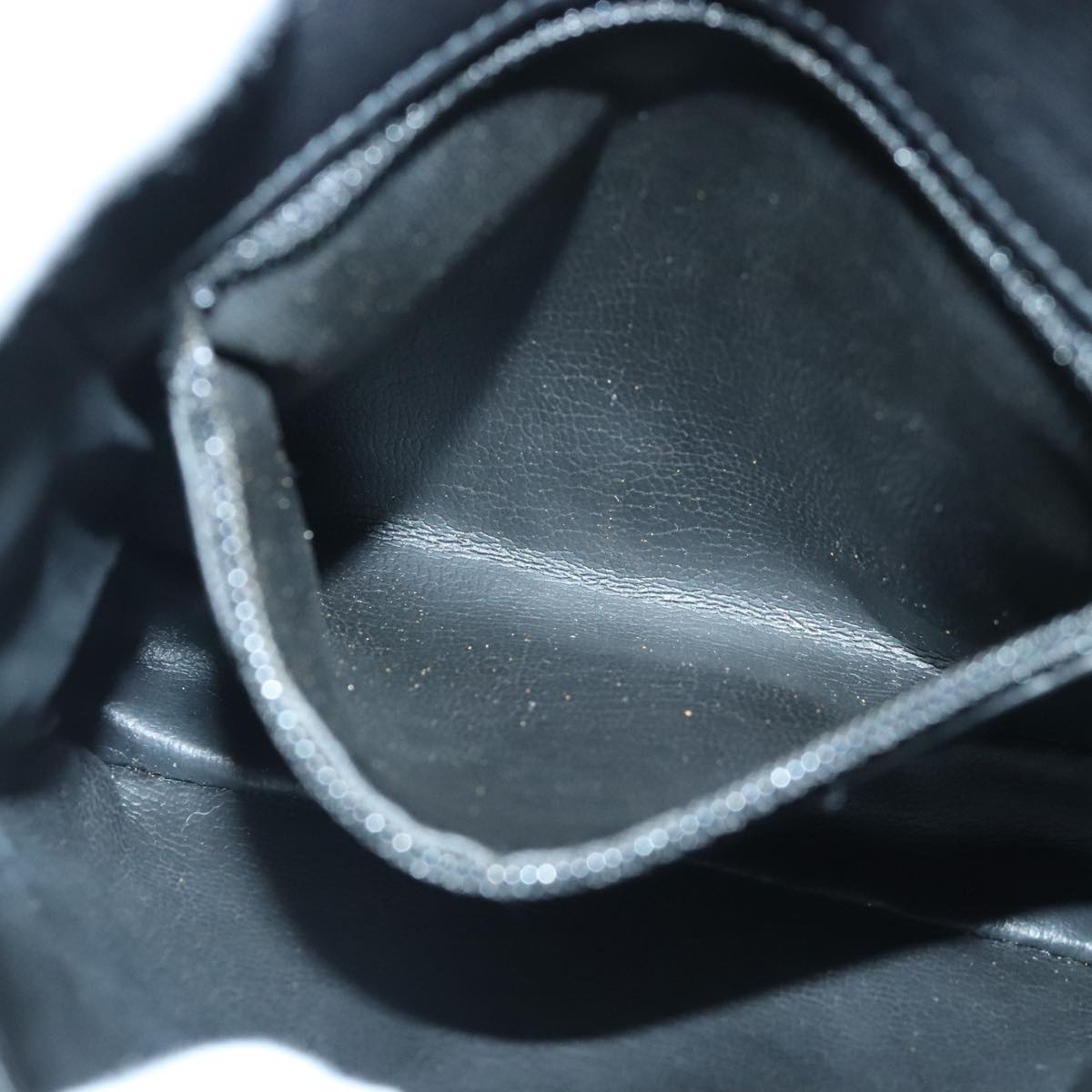 CHANEL Bicolore Chain Waist bag Leather Black Gold CC Auth 90785AM