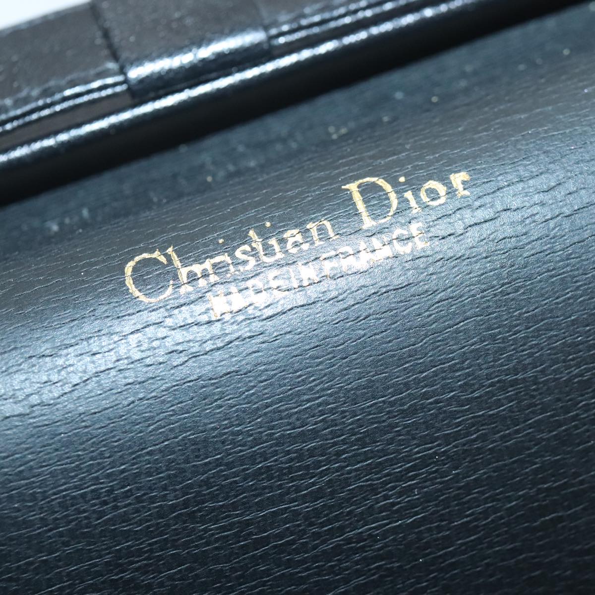 Christian Dior Hand Bag Leather 2way Black Auth 90792